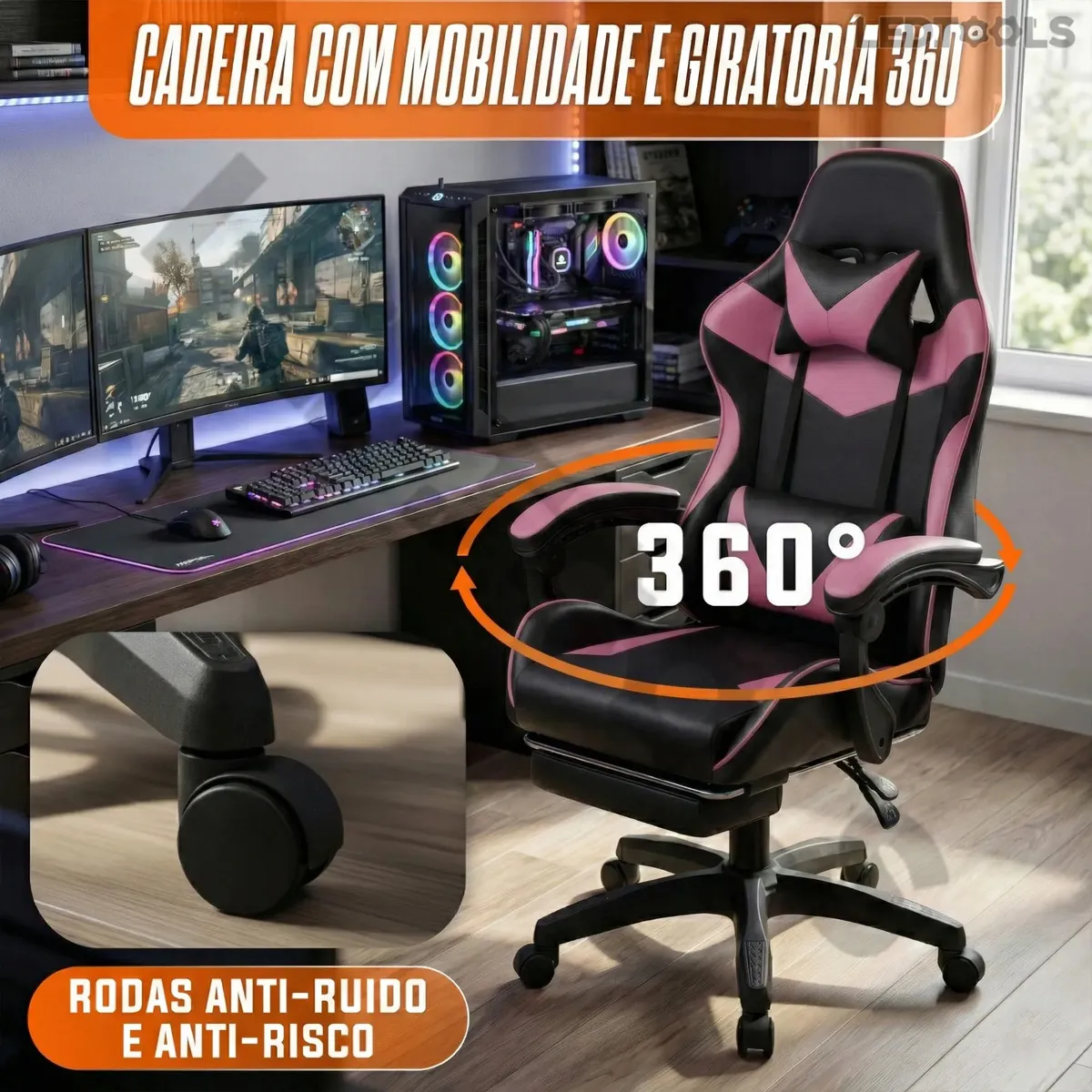 Cadeira de escritório Gamer ergonômica